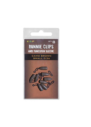 Esp Ronnie clips and tungsten sleeve brown small by Billing Tackle