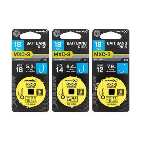 Matrix Bait Band Rigs MXC-3 18” (45cm) by Billing Tackle