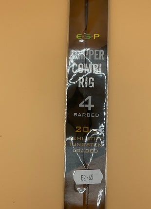 Esp gripper combi rig barbed (4) brown by Billing Tackle