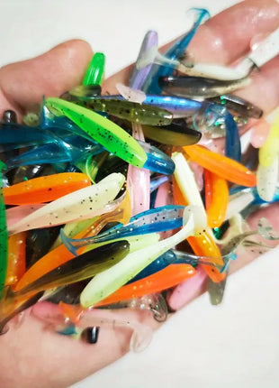 25 Soft Lures for £11.99 - Random Bundle of 25 Soft Lures, Perfect for Dropshot, Perch, Zander & Pike