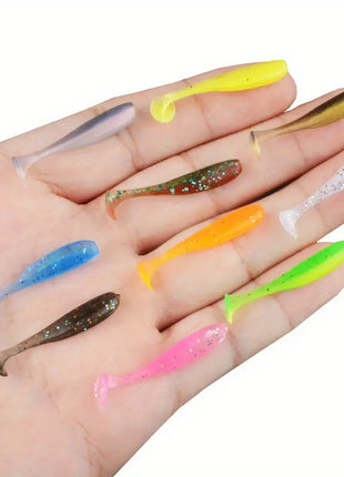 25 Soft Lures for £11.99 - Random Bundle of 25 Soft Lures, Perfect for Dropshot, Perch, Zander & Pike