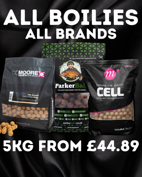 Carp Fishing Boilies 5kg Shelflife CELL CC MOORE DNA PARKER BAITS MAINLINE