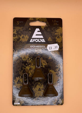 Evolve back weights 1oz by Billing Tackle
