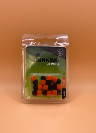 Thinking anglers zig barrels (black/orange) by Billing Tackle