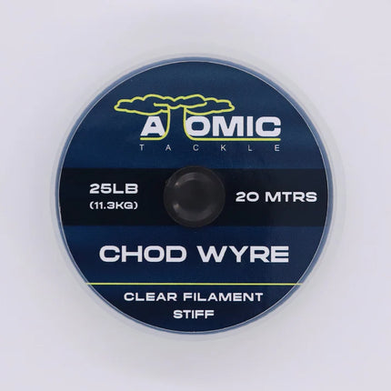 Atomic Tackle CHOD WYRE STIFF CLEAR FILAMENT - 20m - 20lb & 25lb