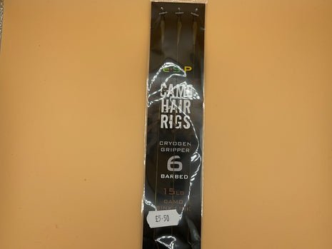Esp camo hair rigs barbed (6) brown