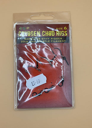 Esp cryogen chod rigs barbless (6) by Billing Tackle