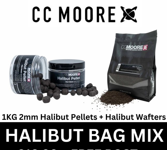 CC Moore Mini Halibut Pellets Baits & Wafters Bundle - All Sizes