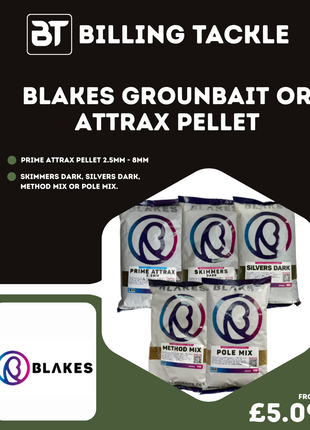 Blakes Groundbaits Skimmers Dark | Full Range from £5.09 | Prime Attrax Pellets