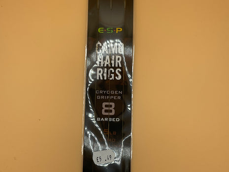 Esp camo hair rigs barbed (8) brown
