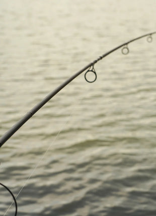 OMC Black Pearl Rods SET OF 3 + Nets + Spods Dark Cork Handles - BRAND NEW