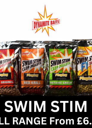 Dynamite Swim Stim - Full Range - Sweet Betaine Green Feeder Bait Soak Groundbait