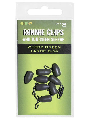 Esp Ronnie clips Large - weedy green by Billing Tackle