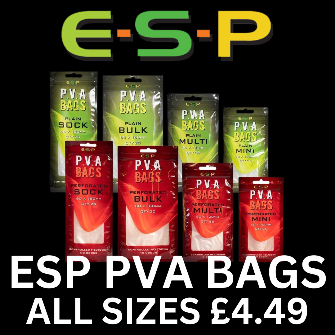 ESP PVA Bags Mk2 Solid Bags All Sizes NEW Carp Fishing Bags