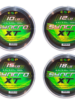 ESP Syncro Carp Mainline Loaded Sinking Mono 1000m Carp Fishing All Sizes