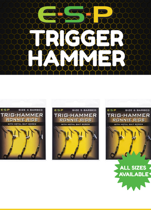 Trigger Hammer Ronnie Rigs ESP – Barbless/Barbed – 3 per pack