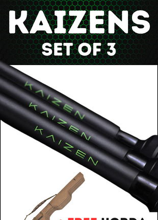 3 x KORDA KAIZEN GREEN RODS from £279 12FT + FREE 12ft Korda Rod Holdall