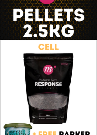 Mainline Cell 5mm Response Pellets 2.5KG + FREE Parker Baits Bucket - £22.99