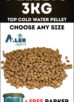 Aller Aqua TOP 3KG Pellets + FREE Parker Baits Bucket - £15.99