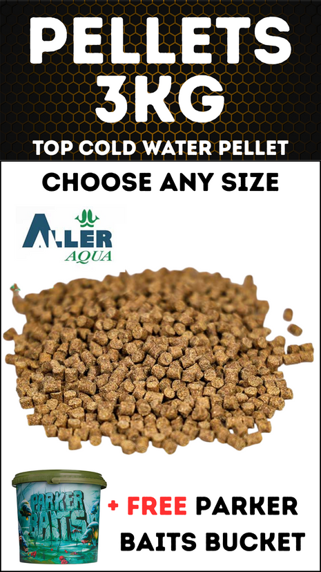 Aller Aqua TOP 3KG Pellets + FREE Parker Baits Bucket - £15.99