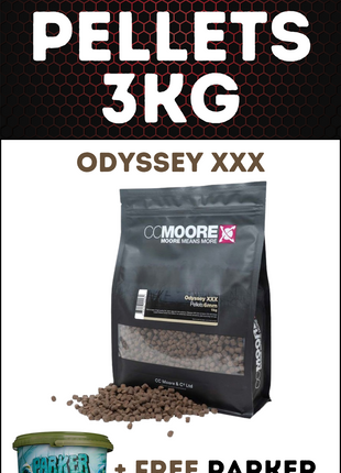 CCMoore Odyssey XXX Pellets 3KG + FREE Parker Baits Bucket - £22.99