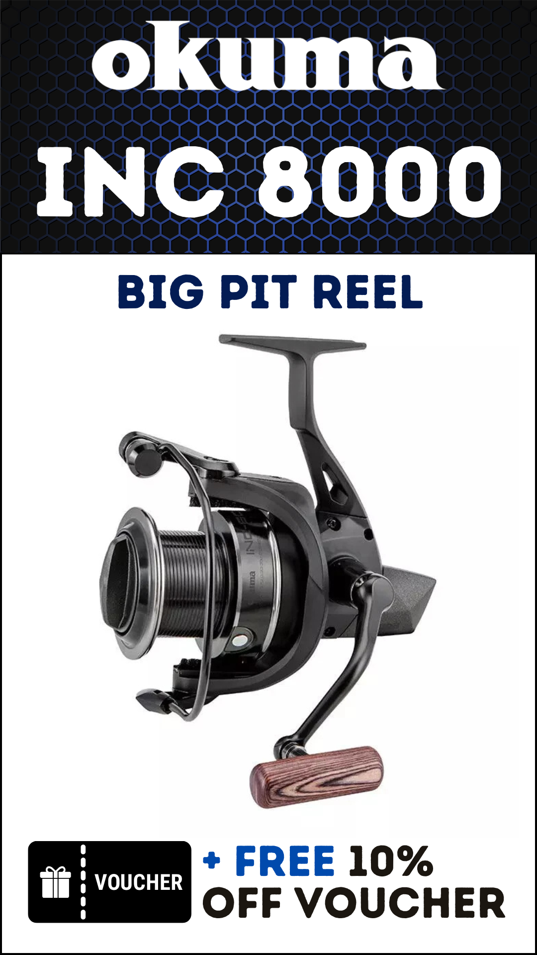 okuma big pit carp reels Okuma INC 8000 Carp Reel