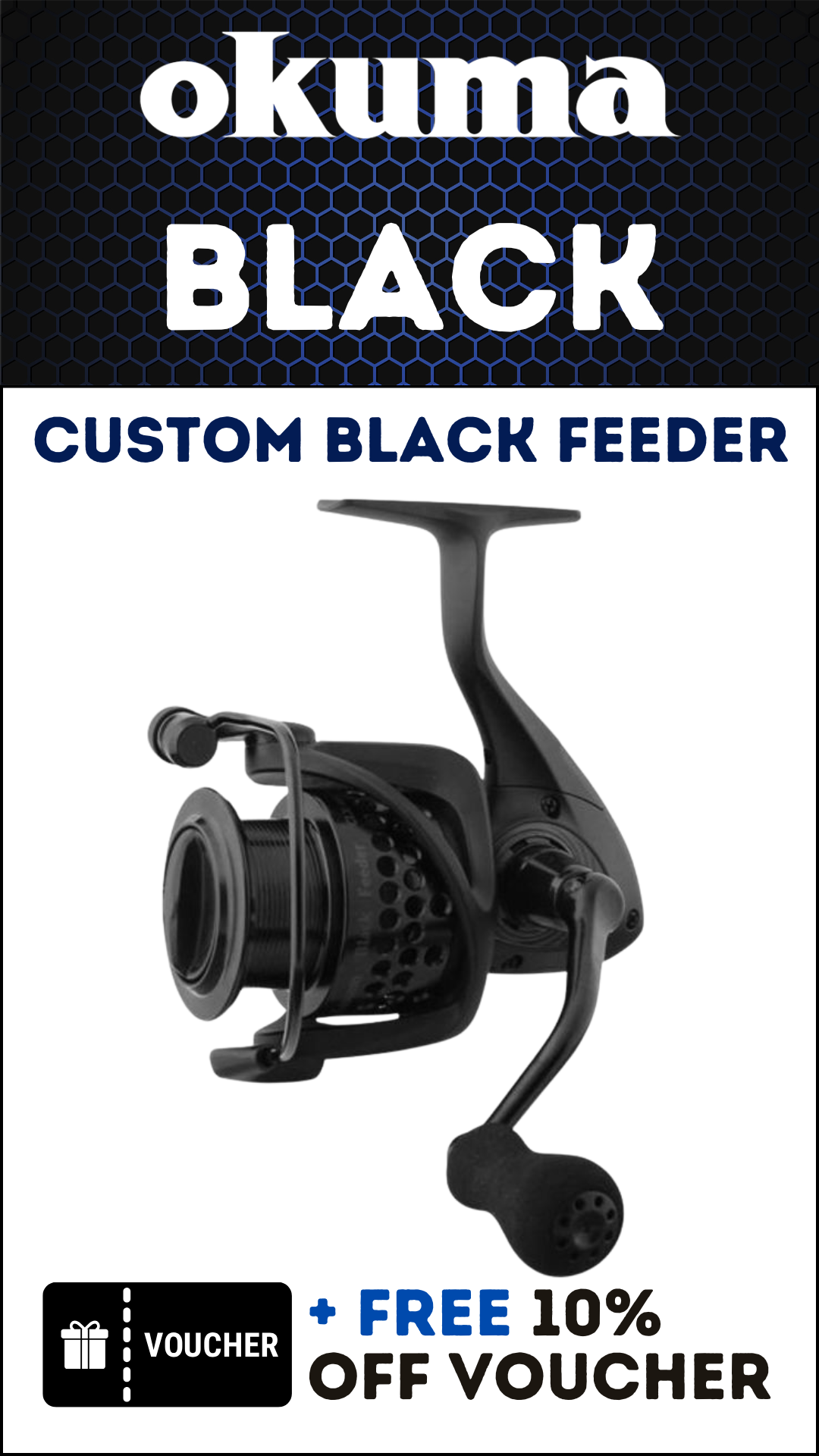 Okuma Custom Black Feeder Reel – Accuracy, Distance, and Power – Billing Tackle