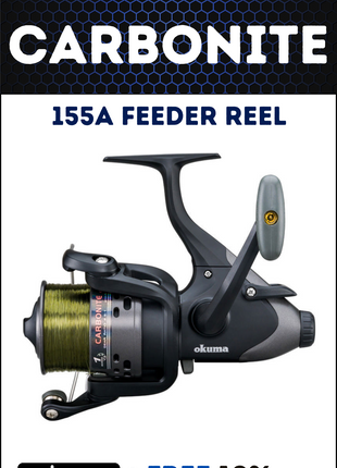 Okuma Carbonite CF155a Feeder Reel + FREE Line – Pre-Loaded Fishing Reel