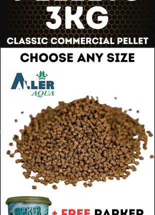 Aller Aqua CLASSIC Commercial 3KG Pellets + FREE Parker Baits Bucket - £15.99