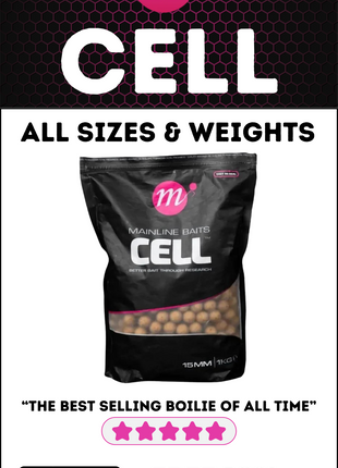 Mainline Cell Boilies *All Sizes* 10mm, 15mm, 18mm in 1kg and 5kg Bags