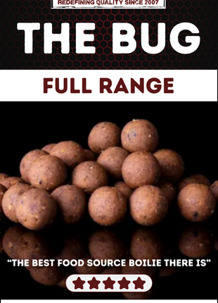 DNA Baits The Bug - FULL RANGE - Boilies, Pellets, Glug, Popups