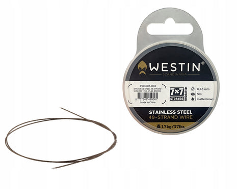Westin Stainless Steel 49-Strand Wire (5m/Matte Brown)