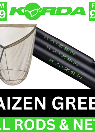 KORDA KAIZEN GREEN RODS & NETS -  FULL RANGE