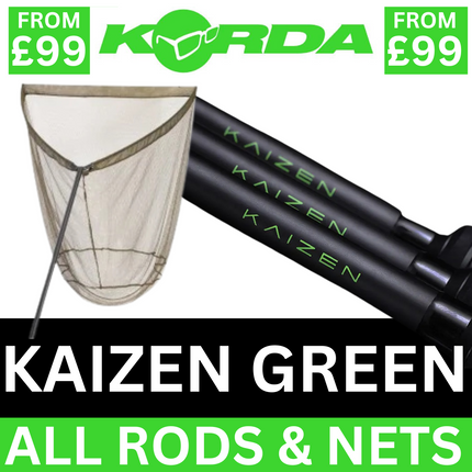 KORDA KAIZEN GREEN RODS & NETS -  FULL RANGE