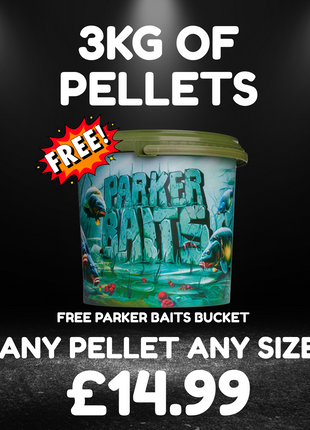 3KG PELLET + FREE PARKER BAITS BUCKET