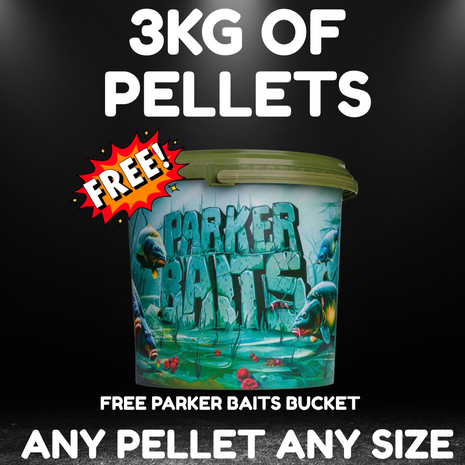 3KG PELLET + FREE PARKER BAITS BUCKET