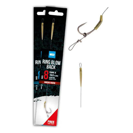 Nash Ring Blow back size 4 micro barb by Billing Tackle