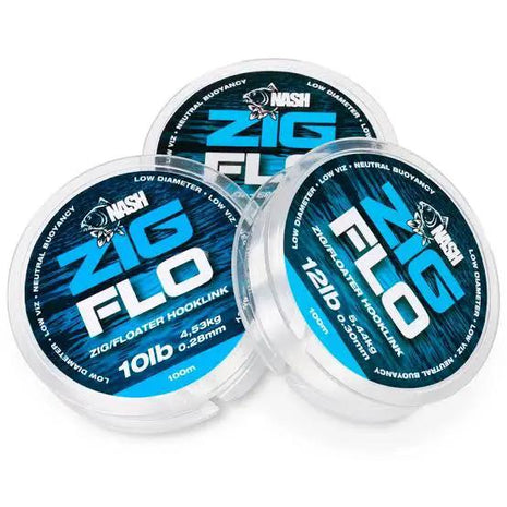 Nash zig flo 10lb clear by Billing Tackle