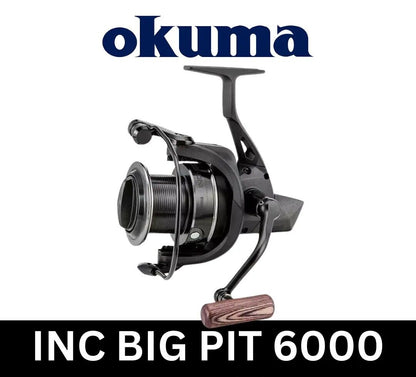 Okuma Inception Big Pit Reel INC-6000 Carp Fishing Reel Front Drag