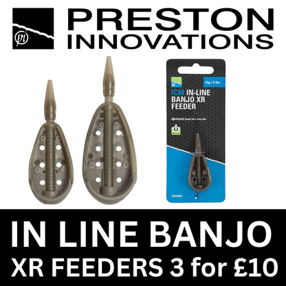 Preston ICS In Line Banjo XR Method Feeder ALL SIZES - Set of 3