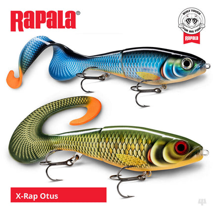 Rapala X Rap Otus Slow Sinking Lures Pike Perch Zander Catfish + FREE TRACE