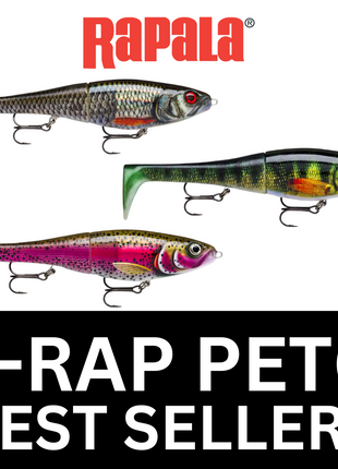 Rapala X Rap Peto Slow Sinking Lures Pike Perch Zander Catfish + FREE TRACE