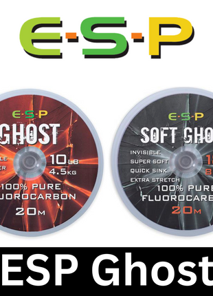 SOFT Ghost ESP Fluorocarbon Hooklink 20m. Soft Ghost All Sizes