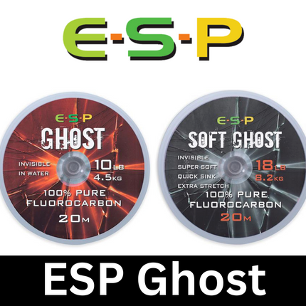 SOFT Ghost ESP Fluorocarbon Hooklink 20m. Soft Ghost All Sizes