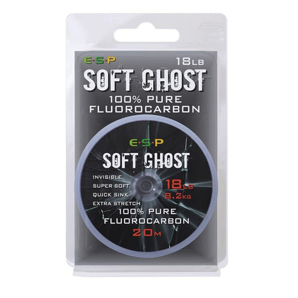 SOFT Ghost ESP Fluorocarbon Hooklink 20m. Soft Ghost All Sizes