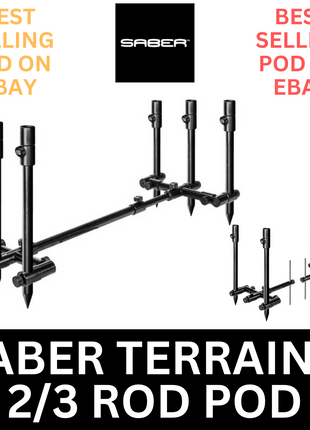 Saber Terrain X + Pod 2/3 Rod Pod Lightweight Adjustable