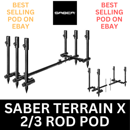 Saber Terrain X + Pod 2/3 Rod Pod Lightweight Adjustable