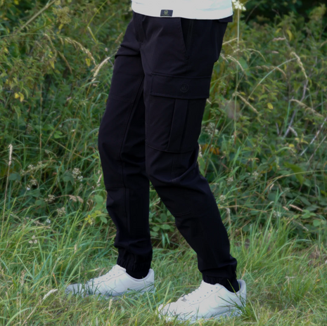 Timeless Cuffed Cargo Trouser - Black - Premium Grade Fishing Clothes