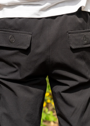 Timeless Cuffed Cargo Trouser - Black - Premium Grade Fishing Clothes