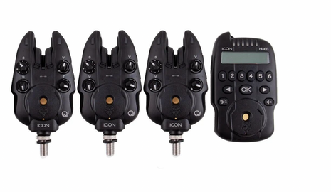Wolf Icon Qi Bite Alarms & Hubb or QR Receiver - 3 Alarm SET